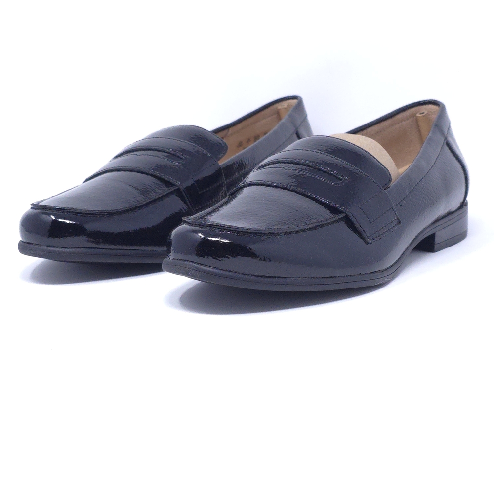 LifeStride Madison Black Loafer Flats 9.5W Faux Leather Comfy